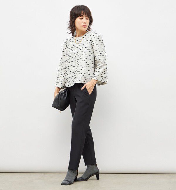 NOLLEY'S「《セットアップ対応》ウォッシャブルリボンジャガード2WAYブラウス」|シャツ・ブラウス|