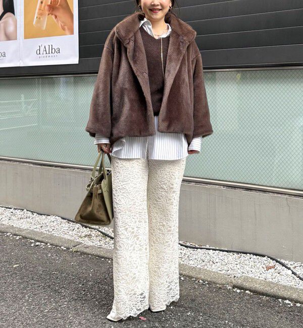 NOLLEY'S sophi「ECOPELフェイクファーショートコート」|その他|