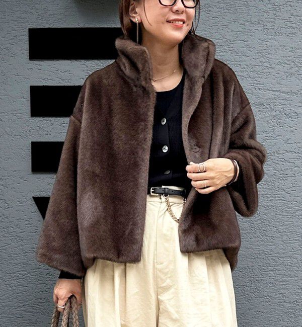 NOLLEY'S sophi「ECOPELフェイクファーショートコート」|その他|