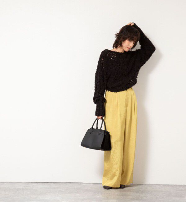 NOLLEY'S「《手洗い可能》カットフェザーヤーン透かし柄2WAYカーディガン」|カーディガン|