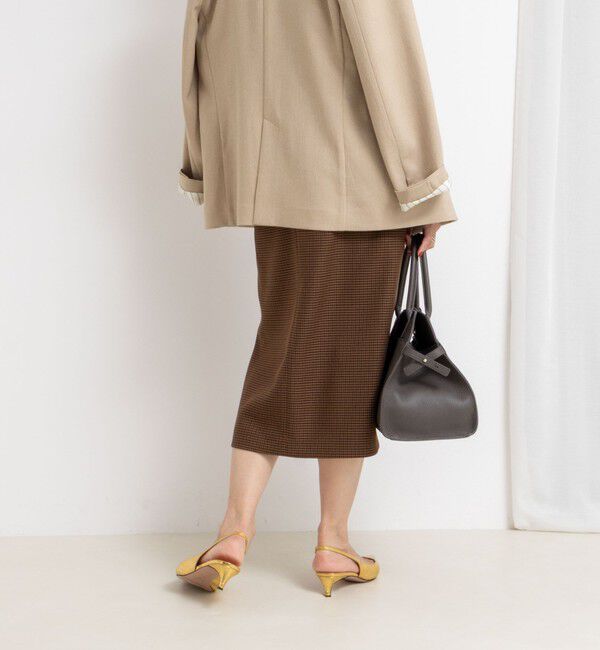 NOLLEY'S「ウォッシャブルボックスタックトラペーズスカート」|フレア|