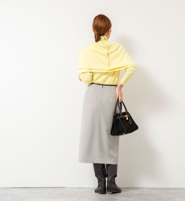 NOLLEY'S「ウォッシャブルボックスタックトラペーズスカート」|フレア|