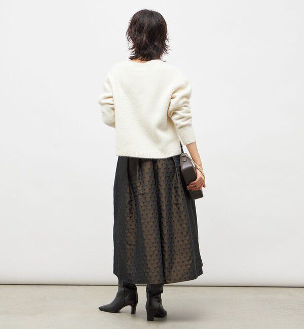 NOLLEY'S「ウォッシャブルドットジャガードタックフレアスカート」|スカート|