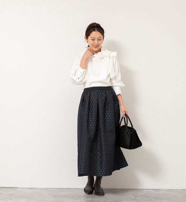 NOLLEY'S「ウォッシャブル衿ギャザーリボンブラウス」|シャツ・ブラウス|