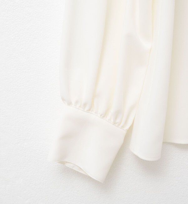 NOLLEY'S「ウォッシャブル衿ギャザーリボンブラウス」|シャツ・ブラウス|