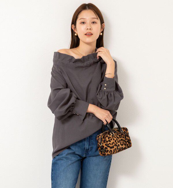 NOLLEY'S「ウォッシャブル衿ギャザーリボンブラウス」|シャツ・ブラウス|