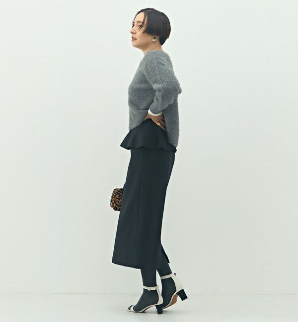 NOLLEY'S「ウォッシャブルペプラムタイトミディスカート」|タイト|