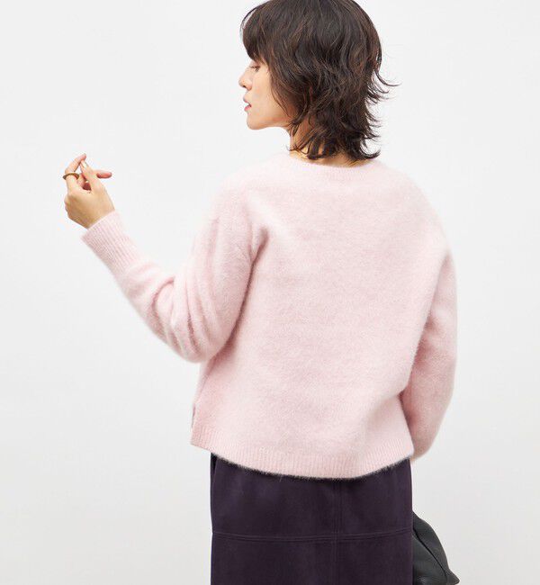 NOLLEY'S「《手洗い可能》ヘアリーストレッチVネックプルオーバーニット」|ニット・セーター|