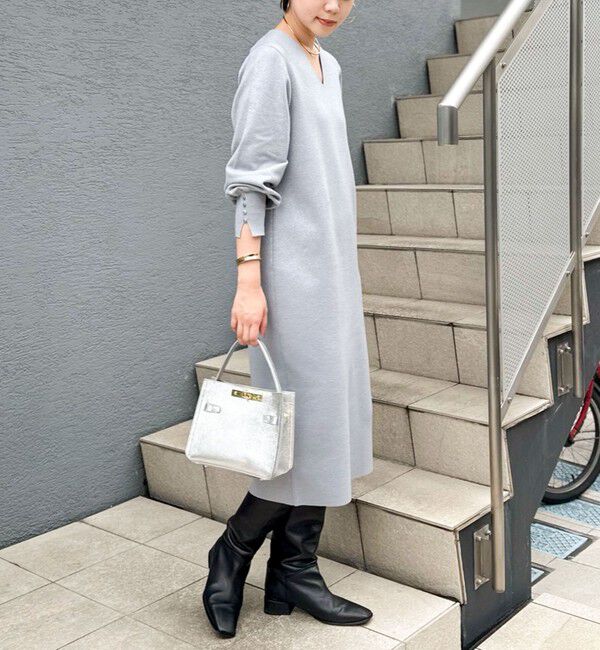 NOLLEY'S sophi「◇【WEB限定】ウォッシャブルラメ総針Vネックコクーンワンピース」|ワンピース|