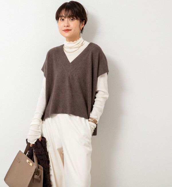 NOLLEY'S「ウォッシャブルヘアリーＶネックベスト」|ベスト・ジレ|