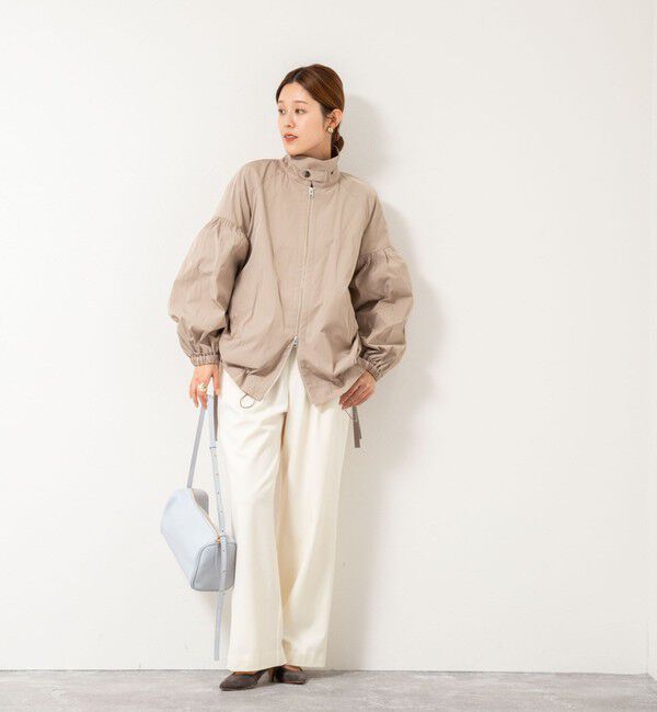 NOLLEY'S「【MARILYN MOON/マリリーンムーン】volume sleeve taffeta mid blouson」|ブルゾン・スタジャン|