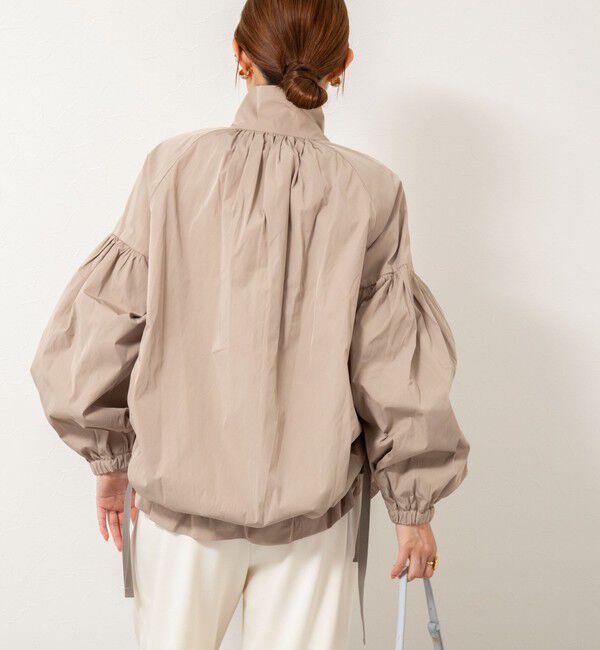 NOLLEY'S「【MARILYN MOON/マリリーンムーン】volume sleeve taffeta mid blouson」|ブルゾン・スタジャン|
