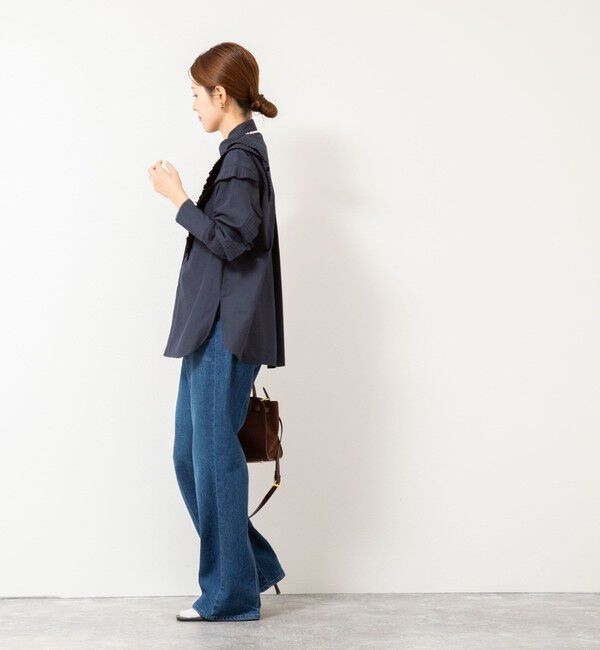 NOLLEY'S「【MARILYN MOON/マリリーンムーン】Vタックフリルブラウス」|シャツ・ブラウス|