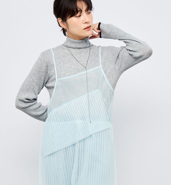 Rie Miller「ウォッシャブルチュールキャミワンピース」|ワンピース|