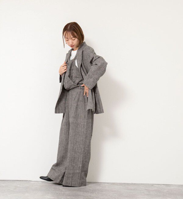 NOLLEY'S「【enrica/エンリカ】グレンチェックオーバーサイズジャケット」|テーラードジャケット|