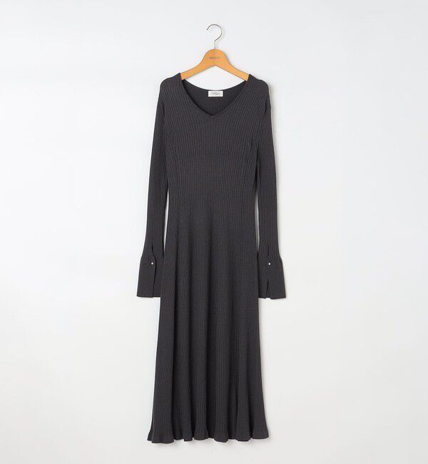 NOLLEY'S「《手洗い可能》フイット＆フレアーVネックワンピース」|ワンピース|