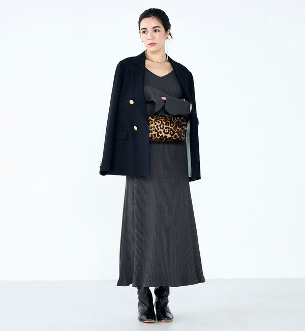 NOLLEY'S「《手洗い可能》フイット＆フレアーVネックワンピース」|ワンピース|