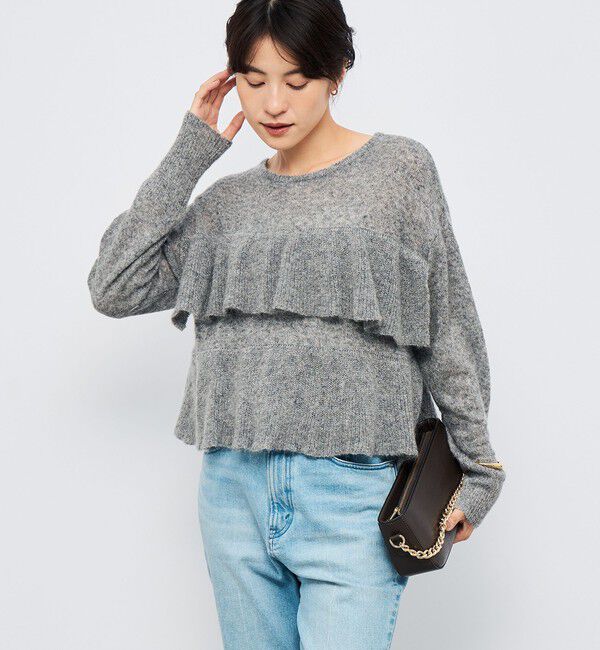 NOLLEY'S「2WAYラメモヘヤラッフルプルオーバー」|ニット・セーター|