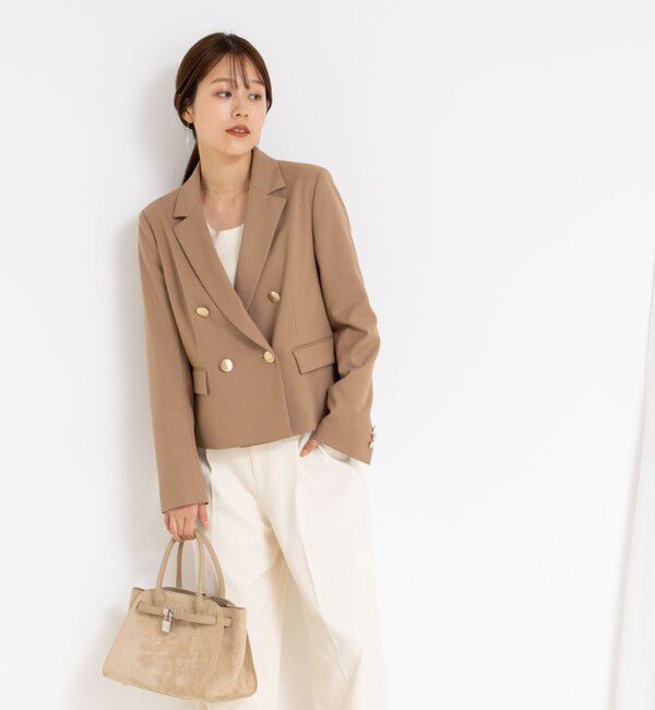 NOLLEY'S sophi「《セットアップ対応》ウォッシャブルウール混ツイルショートジャケット」|テーラードジャケット|