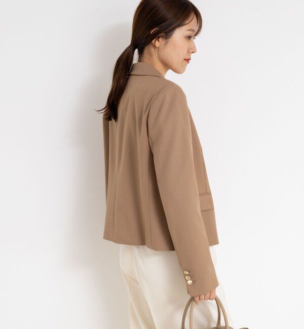 NOLLEY'S sophi「《セットアップ対応》ウォッシャブルウール混ツイルショートジャケット」|テーラードジャケット|