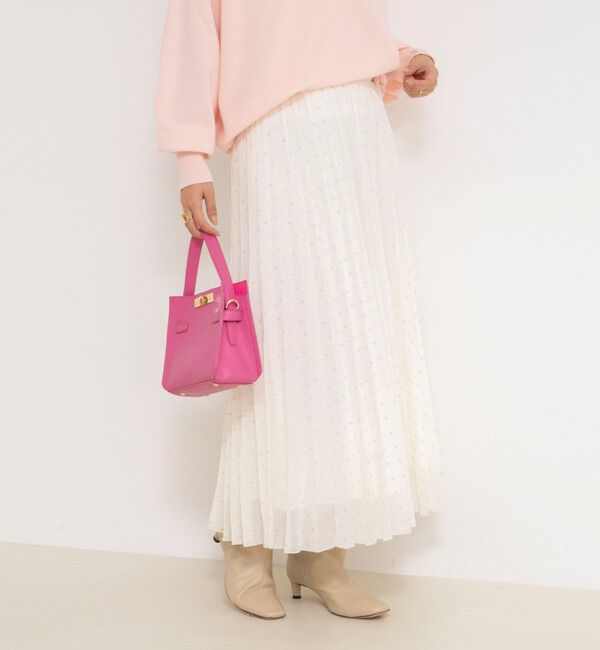 NOLLEY'S「ウォッシャブルラメカットドビープリーツスカート」|スカート|