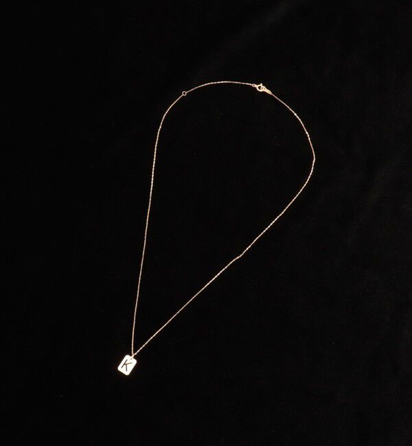 grace grace「【grace grace/グラスグラス】10KイニシャルプレートNL-K」|ネックレス|