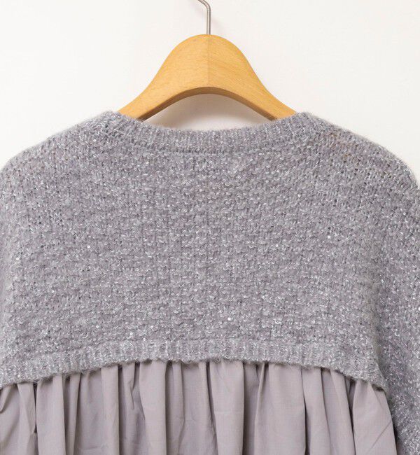 NOLLEY'S「ケーブルニット&times;ファブリックハイブリットトップス」|ニット・セーター|