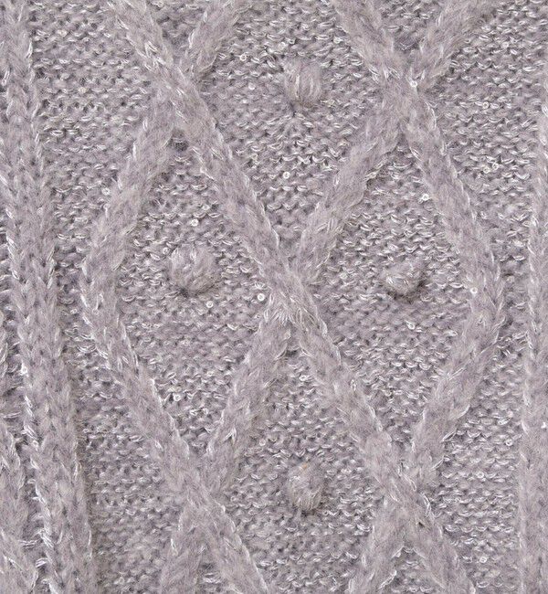 NOLLEY'S「ケーブルニット&times;ファブリックハイブリットトップス」|ニット・セーター|