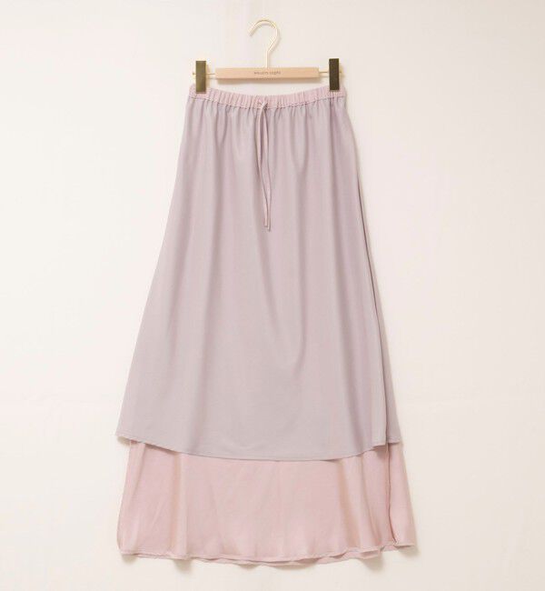 NOLLEY'S sophi「ウォッシャブルスエードサテンナロースカート」|タイト|