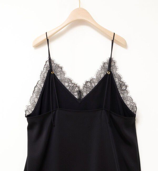 NOLLEY'S sophi「ウォッシャブルトリミングレースサテンキャミワンピース」|ワンピース|