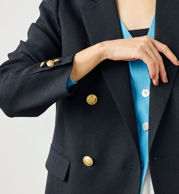 NOLLEY'S「《セットアップ対応》ウォッシャブルハイスペック麻調ダブルジャケット」|テーラードジャケット|