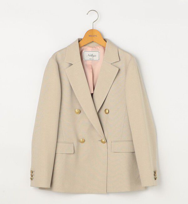 NOLLEY'S「《セットアップ対応》ウォッシャブルハイスペック麻調ダブルジャケット」|テーラードジャケット|