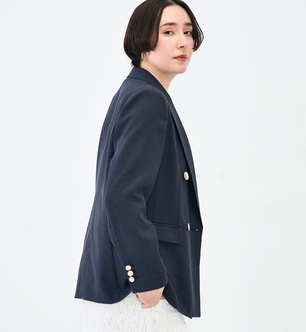 NOLLEY'S sophi「《セットアップ対応》ウォッシャブルスラブオックスダブルジャケット」|テーラードジャケット|