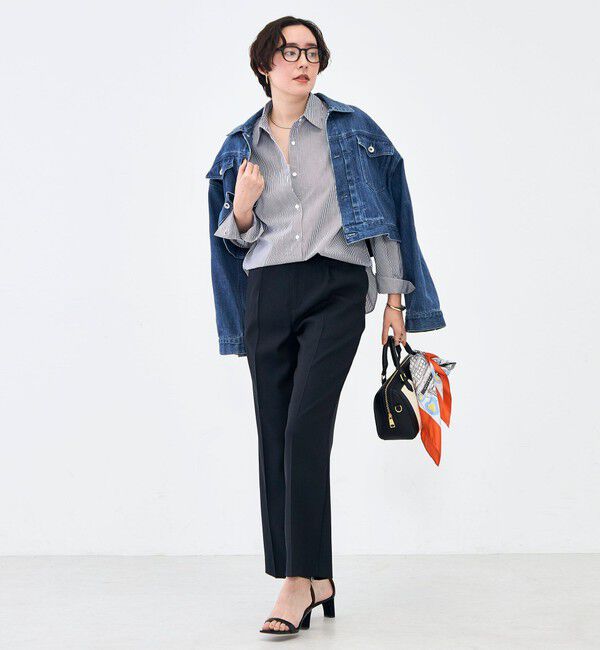 NOLLEY'S「ウォッシャブルハイスペック麻調愛されセミワイドパンツ」|その他|