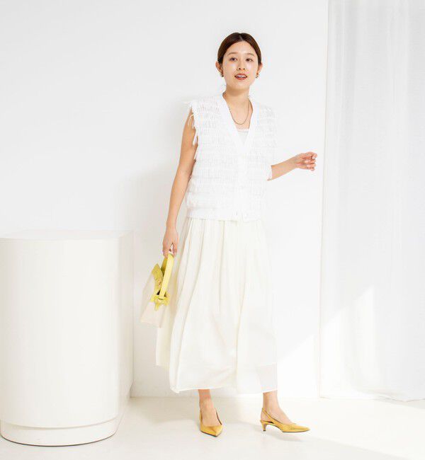 NOLLEY'S「ウォッシャブルサテン楊柳ギャザースカート」|スカート|