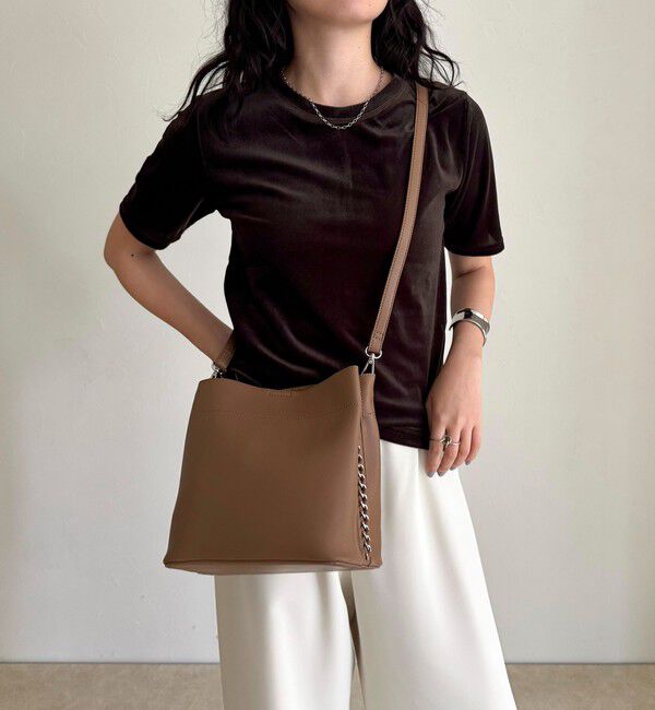 fredy emue「サイドチェーンミニトートバッグ」|ショルダー・メッセンジャー|ベージュ