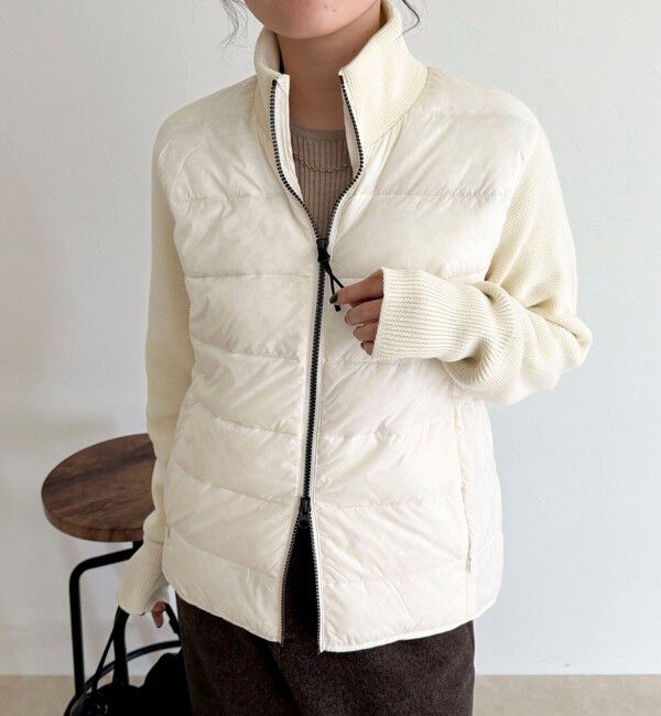 fredy emue「【TAION/タイオン】別注HI NECK DOWN JACKET+SLEEVE KNIT」|ダウン|