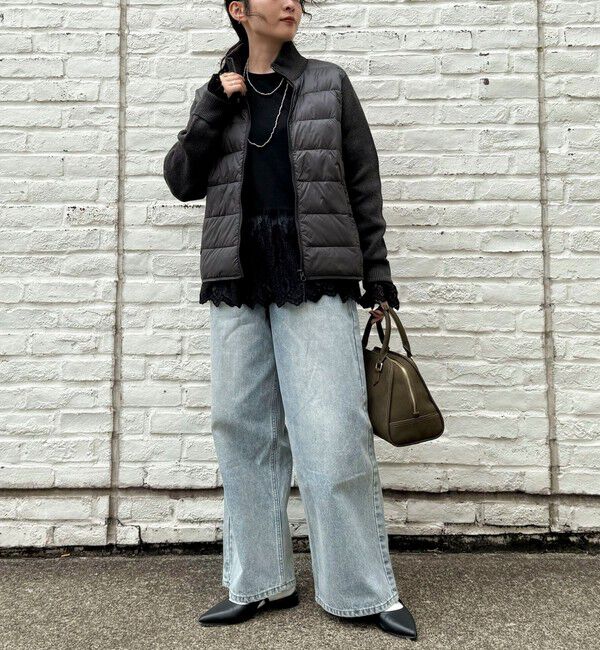 fredy emue「【TAION/タイオン】別注HI NECK DOWN JACKET+SLEEVE KNIT」|ダウン|