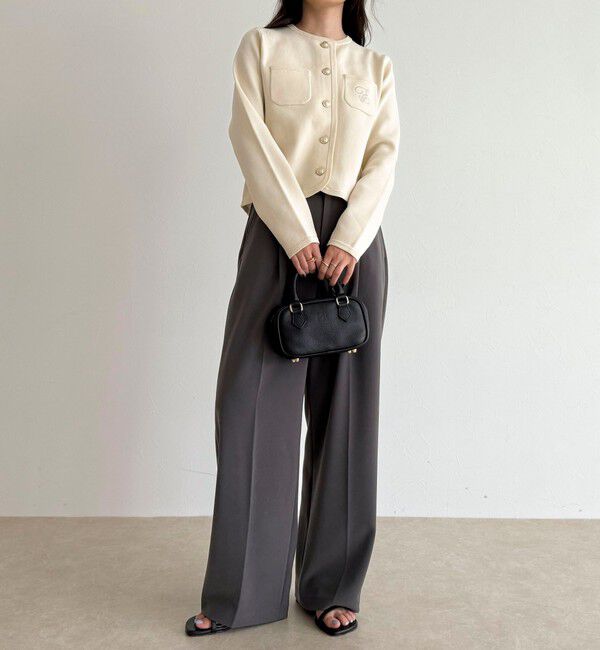 fredy emue「【人気商品の新型】とろみwarmタックスラックス」|スラックス|