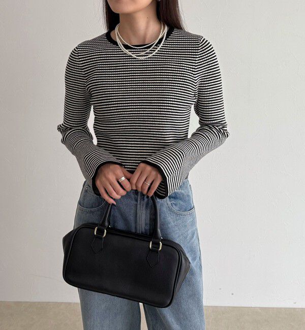 fredy emue「袖スリットリブニットプルオーバー」|ニット・セーター|