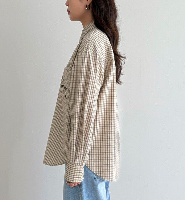 fredy emue「チェック刺繍シャツ」|シャツ・ブラウス|