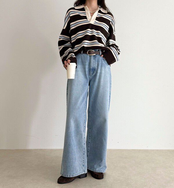 fredy emue「ラガーボーダーニットプルオーバー」|ニット・セーター|