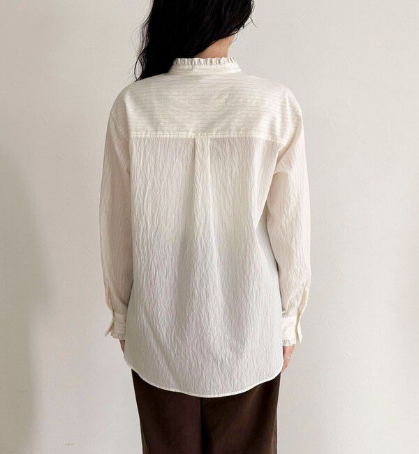 fredy emue「バンドカラーフリルシャツ」|シャツ・ブラウス|