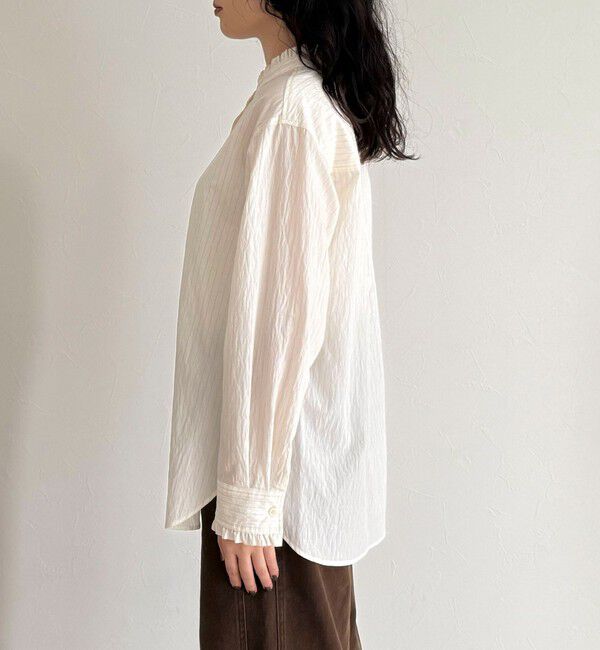 fredy emue「バンドカラーフリルシャツ」|シャツ・ブラウス|