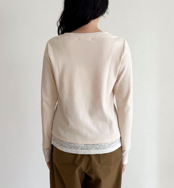 fredy emue「レイヤード風ヘンリーネックプルオーバー」|Tシャツ・カットソー|