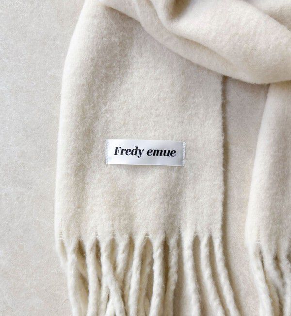 fredy emue「ウール混ブークレ無地マフラー 30」|マフラー|