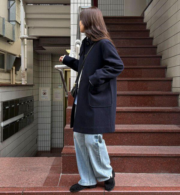 fredy emue「Super100ステンカラーミドルコート」|ダッフルコート|
