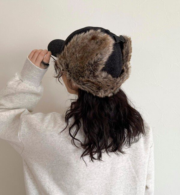 fredy emue「ファーツイードフライトキャップ」|キャップ・キャスケット|