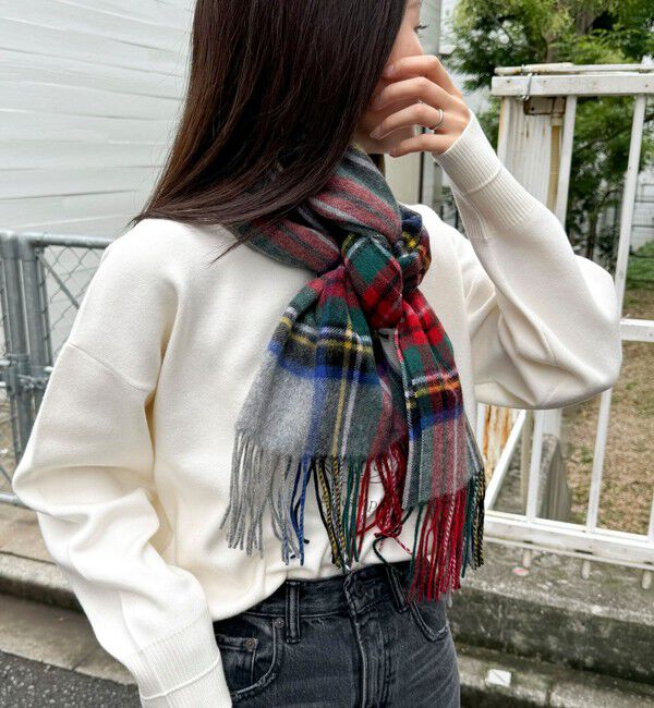 fredy emue「【TWEED MILL/ツイードミル】ウールチェックストール48」|ストール|