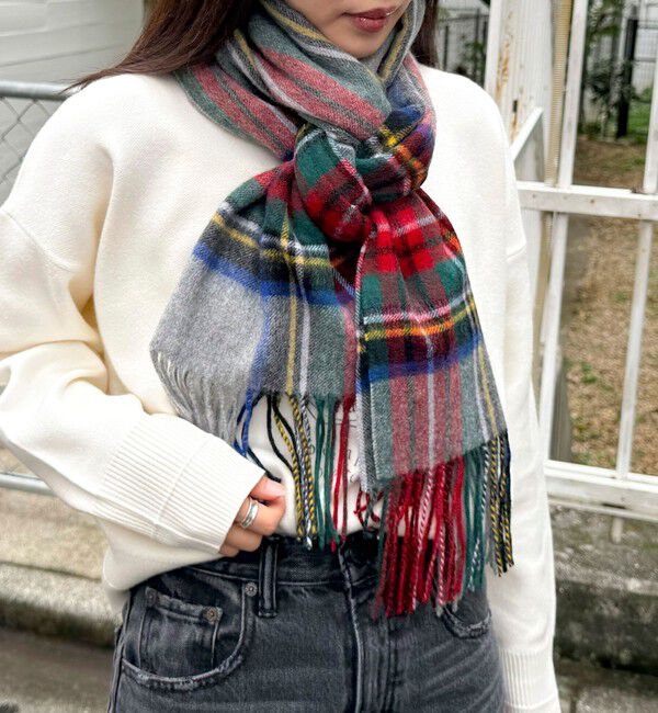 fredy emue「【TWEED MILL/ツイードミル】ウールチェックストール48」|ストール|
